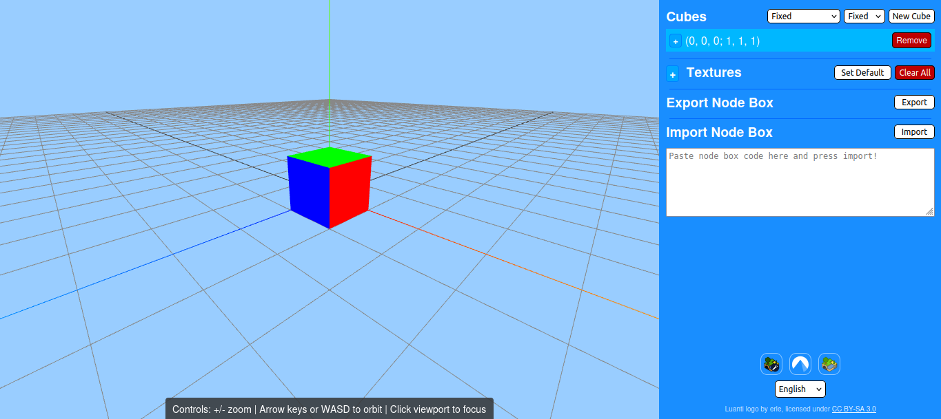 Preview of Luanti Node Box Creator